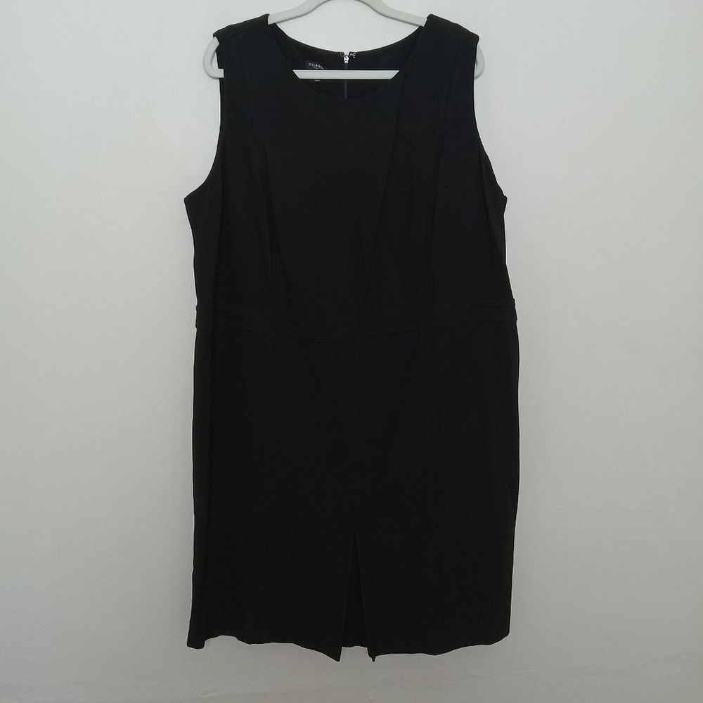 Talbots Size 22W Rayon Blend Black Sleeveless Dress